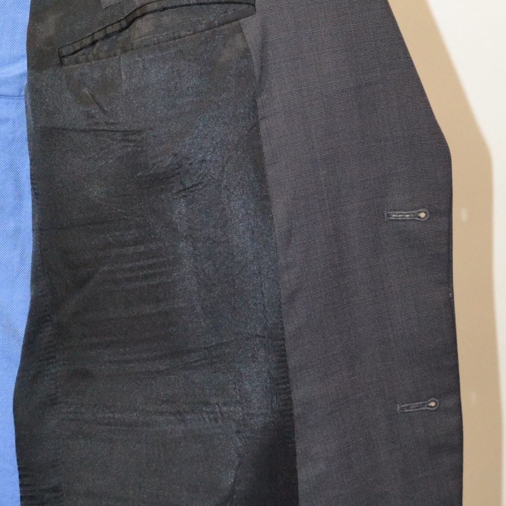 Jos A Bank 46R Sport Coat Blazer Suit Jacket Black - Picture 5 of 8